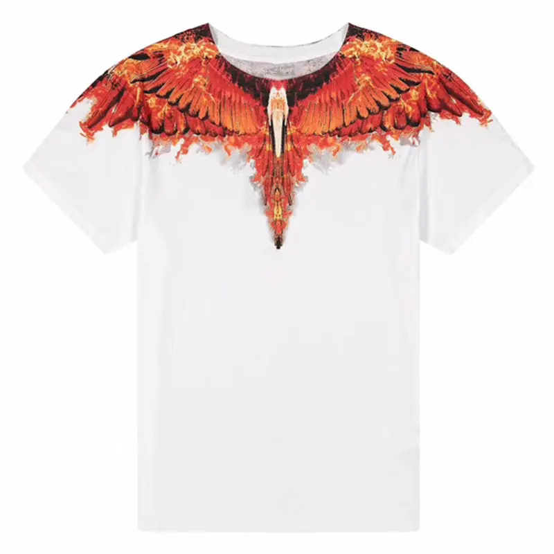 

Top Summer tide brand wing T-shirt water drop feather short sleeve women's cotton round neck loose half sleeve lovers' wear