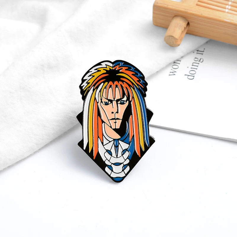 Эмалированная заколка Jareth Goblin King лабиринт Дэвид Боуи значок на рюкзак шляпу