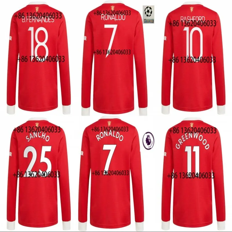 

Hot Sale 2021 2022 Manchester Long sleeve AAA quality 21 22 adult United Top Best custom SANCHO shirt Free shipping
