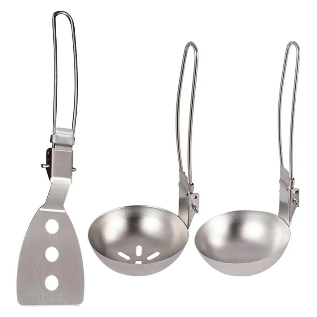 

Camping Accessories Cooking Shovel Folding Spatula Spoon Slotted Spoon Food Turner for Hiking Picnic Outdoor Camping Hiking BBQ