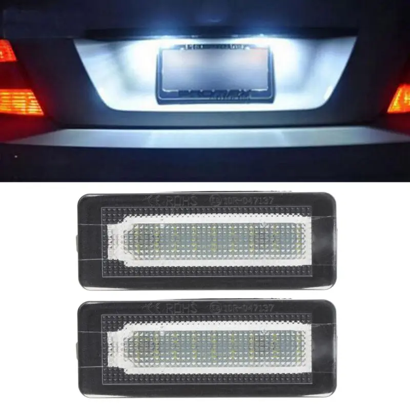 2x18 SMD светодиодный светильник для номерного знака без ошибок Benz Smart Fortwo Coupe 450 451 W450