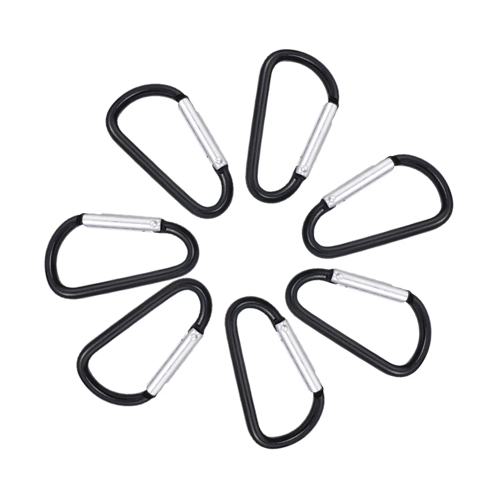 

10Pcs Aluminum Snap Hook Carabiner D-Ring Key Chain Clip Keychain For Climbing Camping Hiking