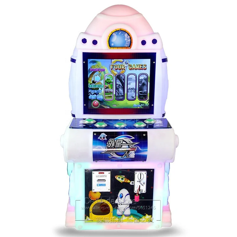 Мини Симпатичные монета толкатель аркадные игры лотереи билетов выкупа Видео