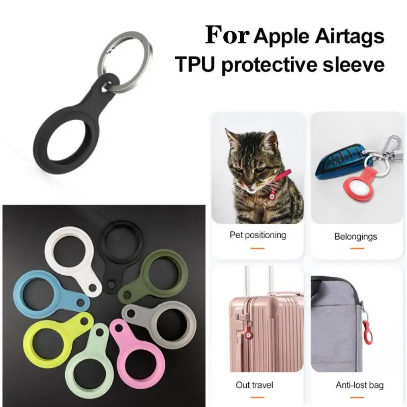 

1pcs Silicone Protector Cover For Apple AirTags Shockproof Anti-scratch Anti-fall Sleeve Protective Case Shell For Apple Airtag