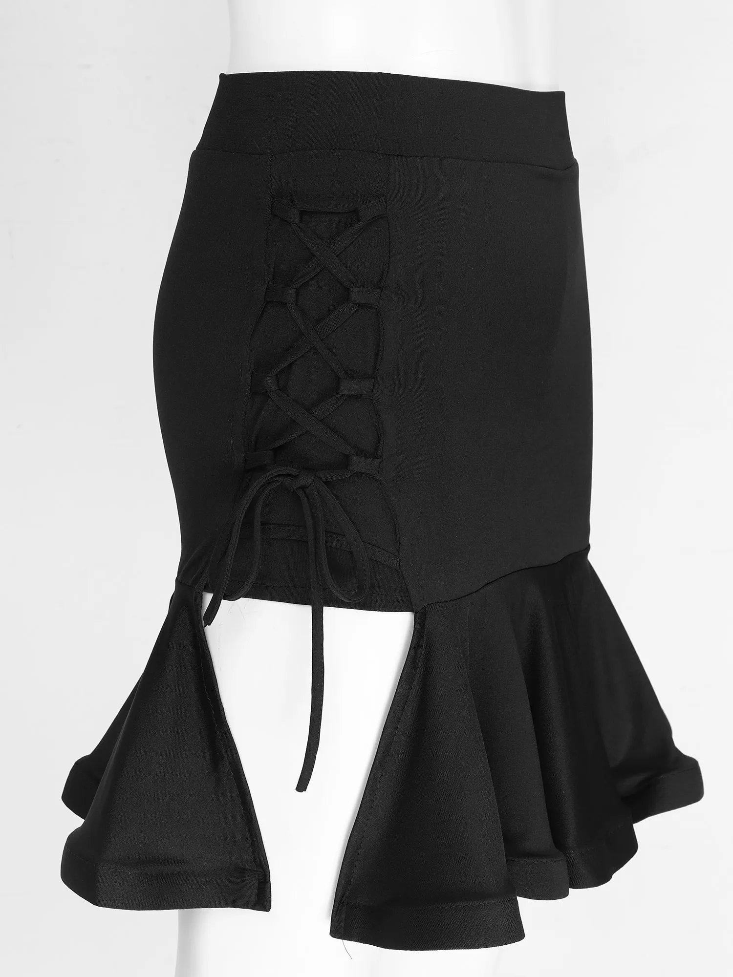 Взрослые латинская юбка для танцев бальный Танго Свинг Румба сбоку Разделение на