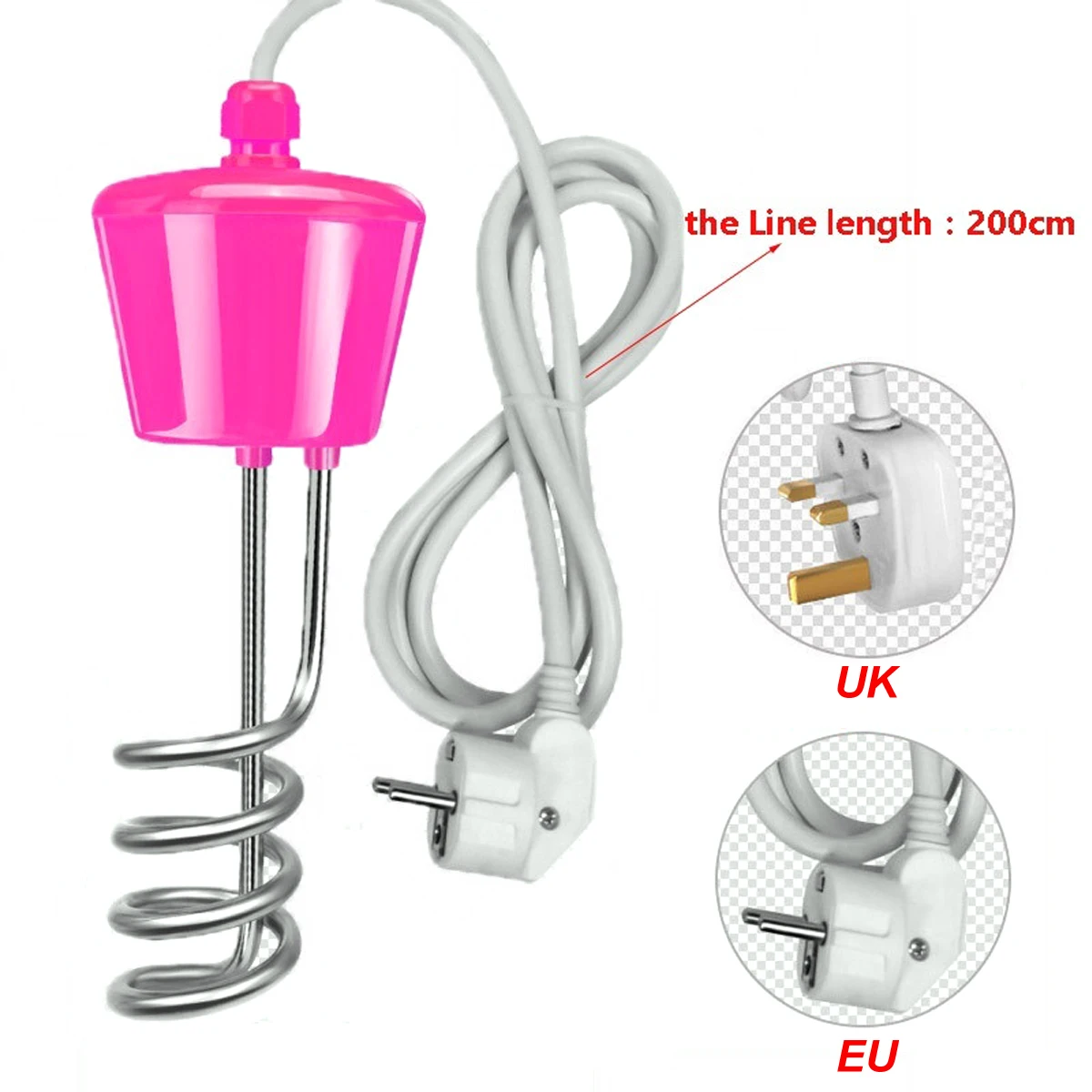 

2000/2500/3000W Cartridge Heater Electric Heating Element Immersion Water Heater Boiler Heating Rod for Inflatable Swimming Pool