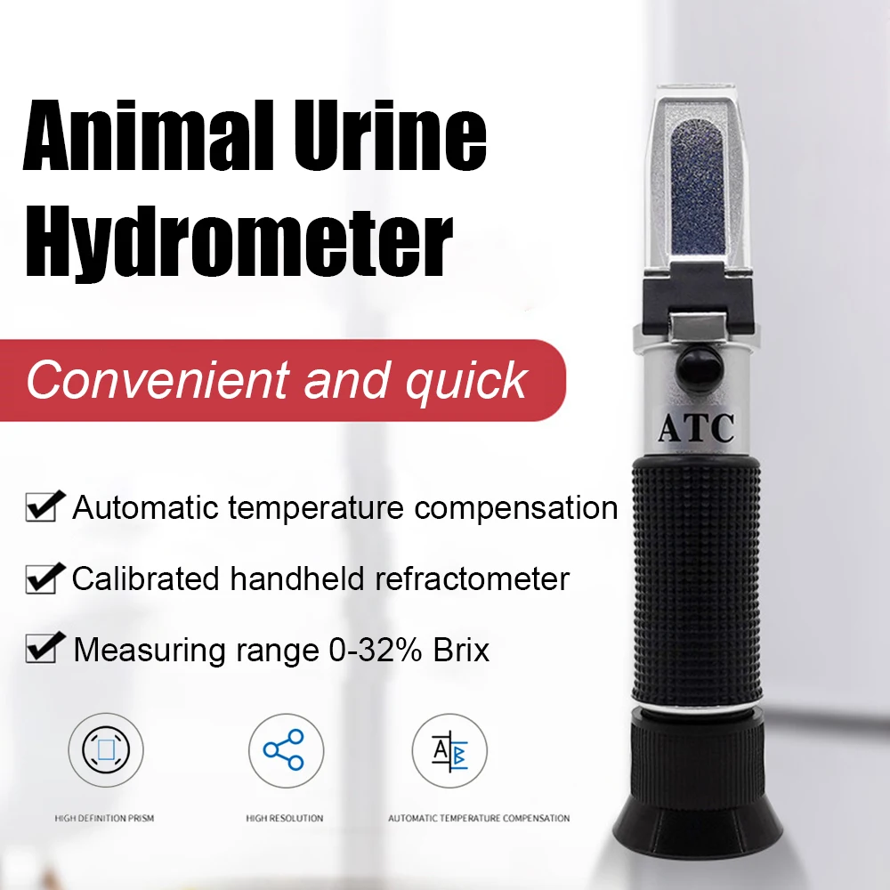 

Pet Urine Refractometer Handheld Veterinary Serum Plasma Protein Hemoglobin Tester Specific Gravity Measuring Device