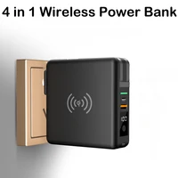 15w fast qi wireless charger power bank built in cable plug pd 18w fast charging powerbank for iphone 12 huawei xiaomi poverbank