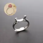 Серебряные бусины 925 пробы для ювелирных изделий сделай сам 7-10 мм, розовое золото, регулируемые настройки колец, 1294121