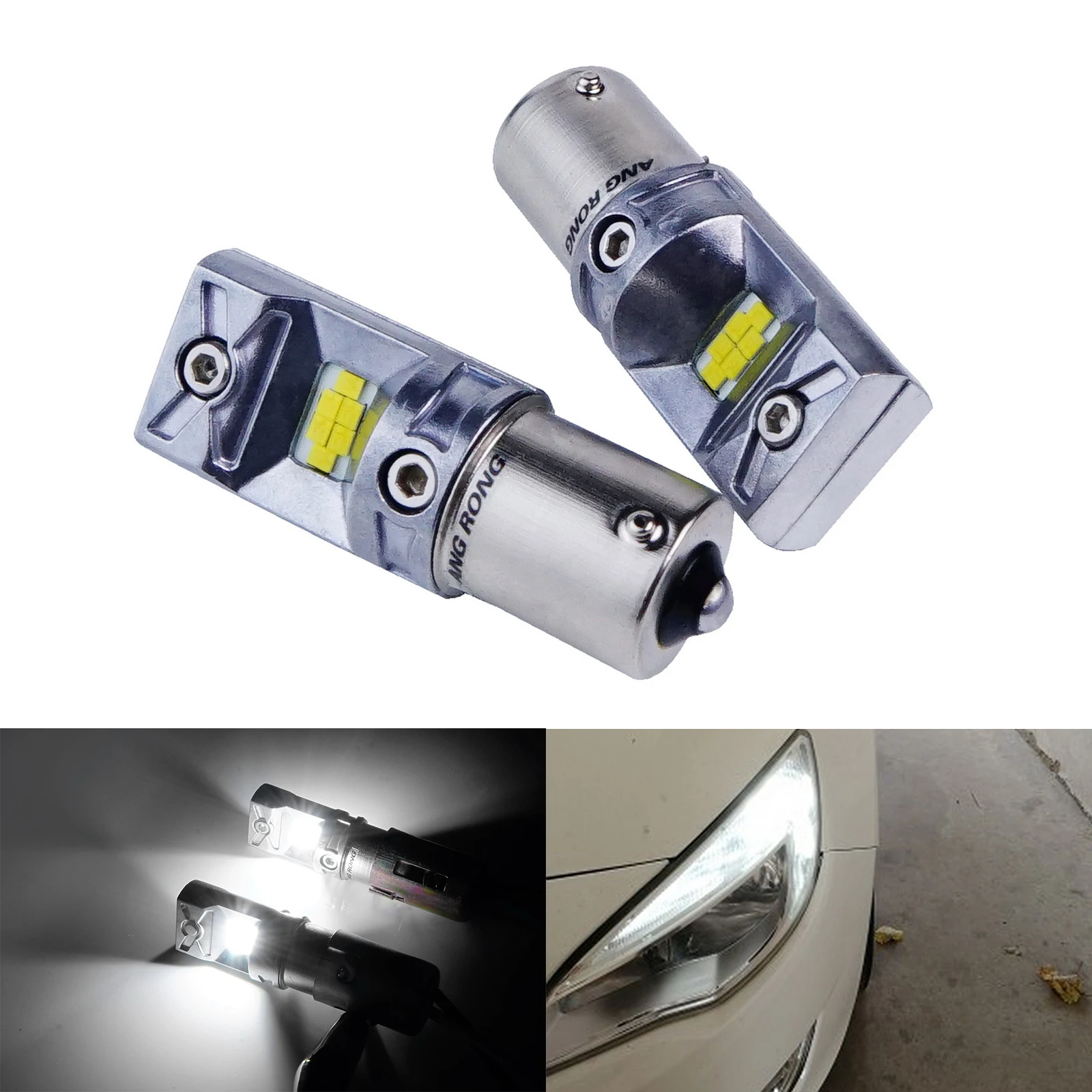 ANGRONG 2x BA15s 1156 382 P21W CSP светодиодный лампы мощностью 10 Вт поворотов Обратный задние