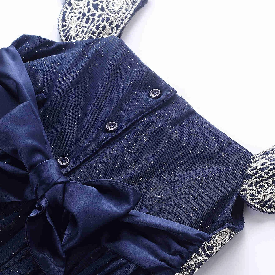 Pettigirl Children Kids Girls Summer Vintage Floral Party Birthday Princess Lace Dresses Fashion Clothes Age 2 3 4 56 7 8 10Year | Детская