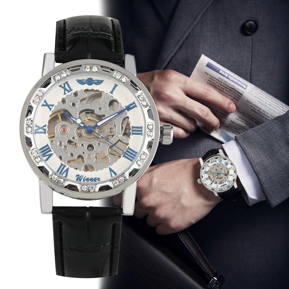 

The Mens Hand Winding Mechanical Watch Fashion Luminous Male Watch Bussiness Watches Mens 2021