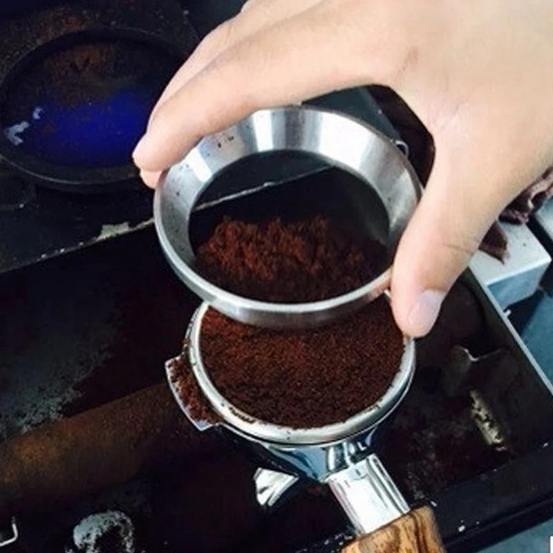 Aluminum Coffee Dosing Ring Funnel Replacement Practical for Espresso Tool 54mm Easy to Use | Дом и сад