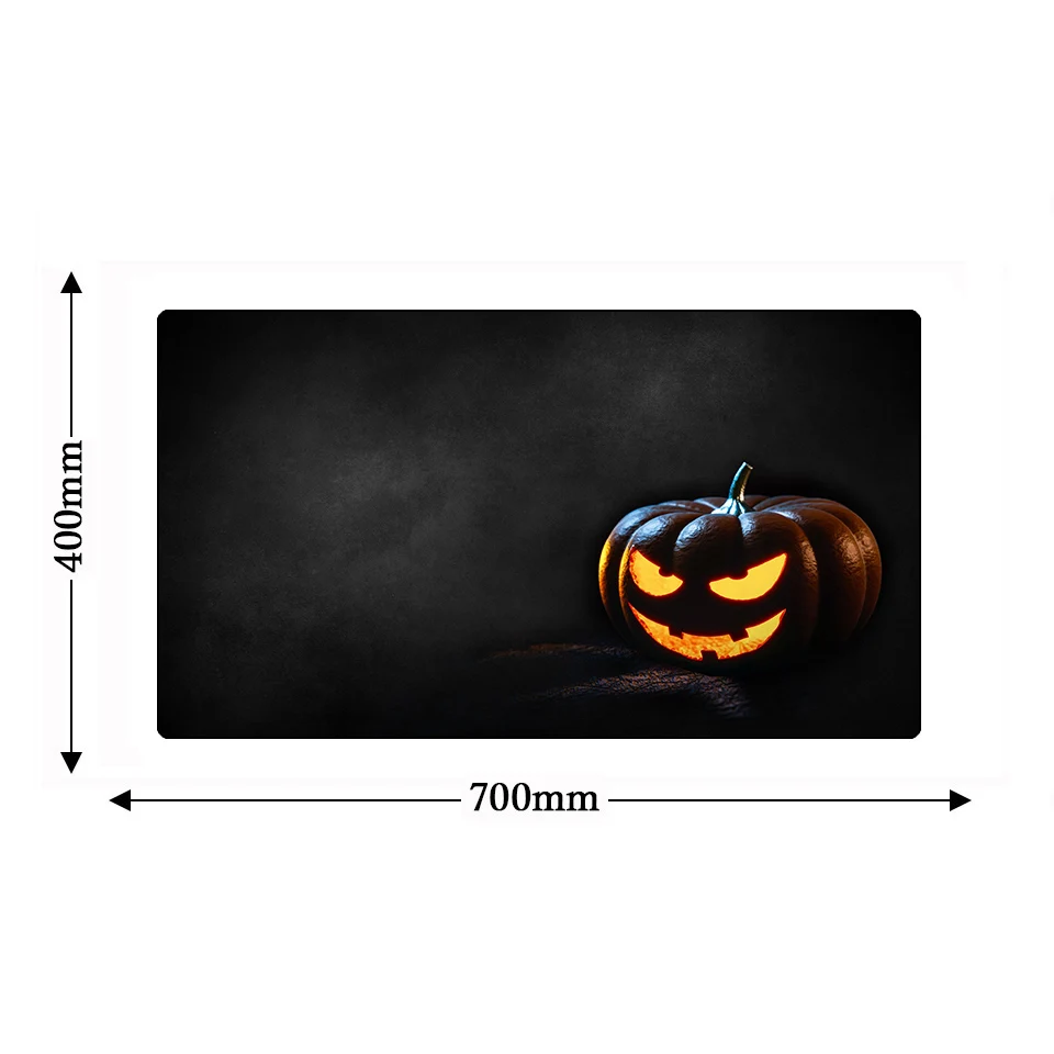 Большой игровой офисный ноутбук компьютер Хэллоуин тыква фонарь коврик для мыши