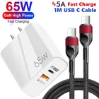 Устройство зарядное сетевое с USB-портом и поддержкой быстрой зарядки, 65 Вт