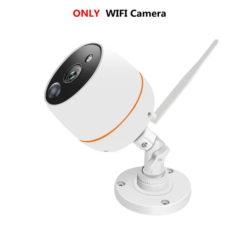 Система камер безопасности беспроводная, Fyuui 4CH 1080P NVR с 2 шт 1080P беспроводная WiFi IP камера наружная, внутри помещений 2-полосная аудио - Цвет: ONLY WIFI Camera