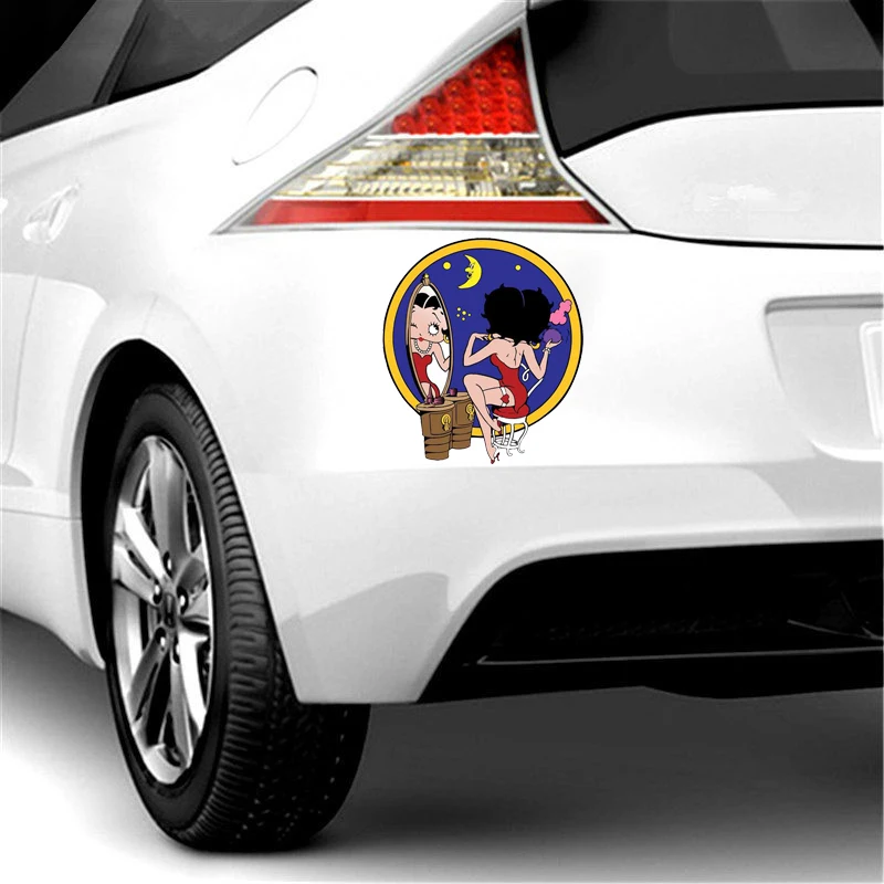

Fuzhen Boutique Decals Exterior Accessories Betty Boop Mirror Motorcycle Bumper Window Helmet Wall Sticker Personality Decal