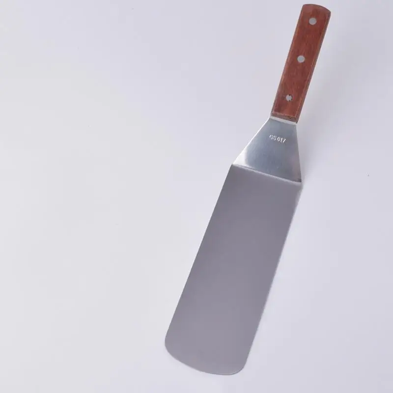 Лопатка кухонная из нержавеющей стали для гриля лопатка с деревянной ручкой