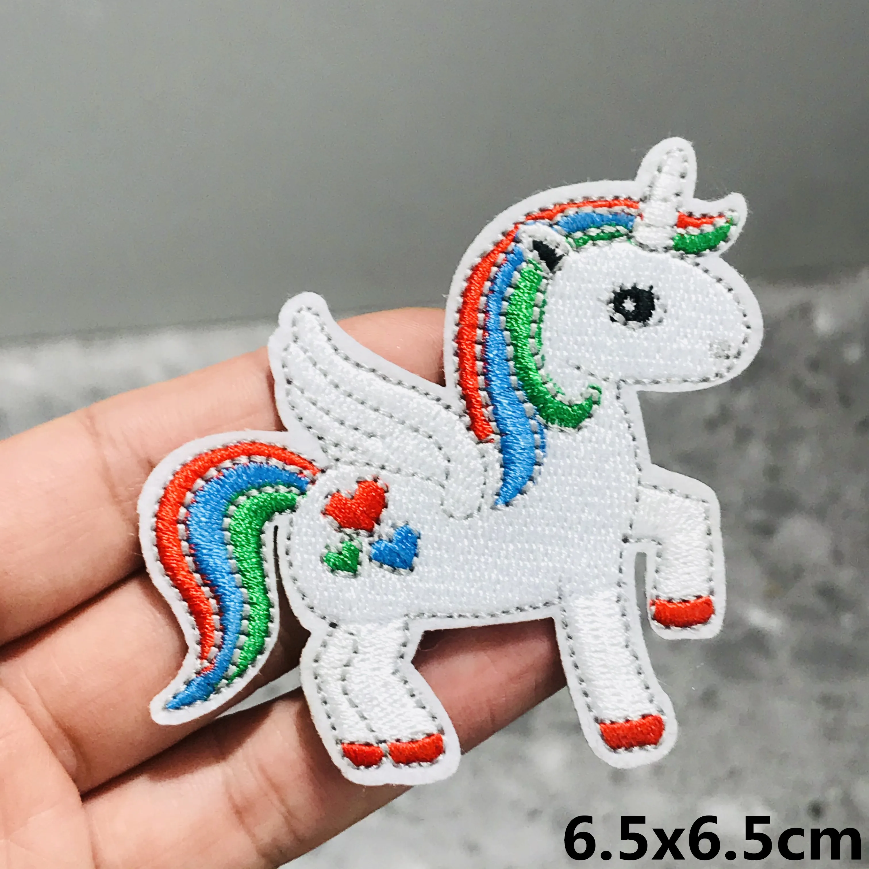 1 шт. Радужная вышивка единорога нашивки ПРИШИТАЯ аппликация значок рукоделие