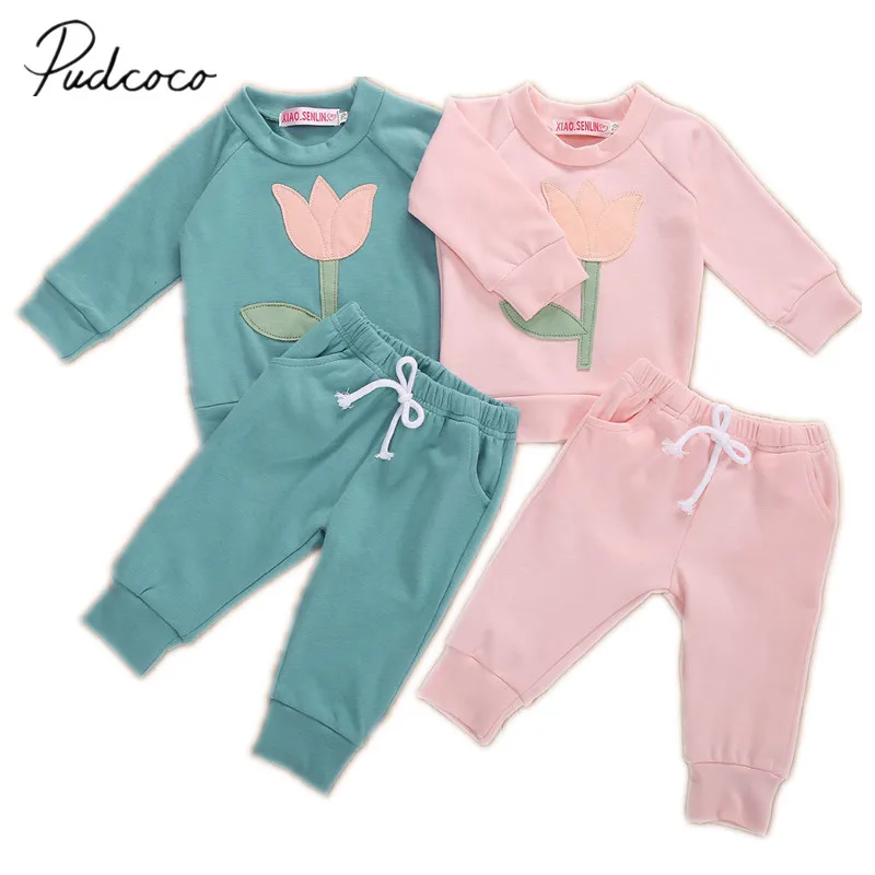 Комплект из 2 предметов для маленьких девочек футболка с длинными рукавами и