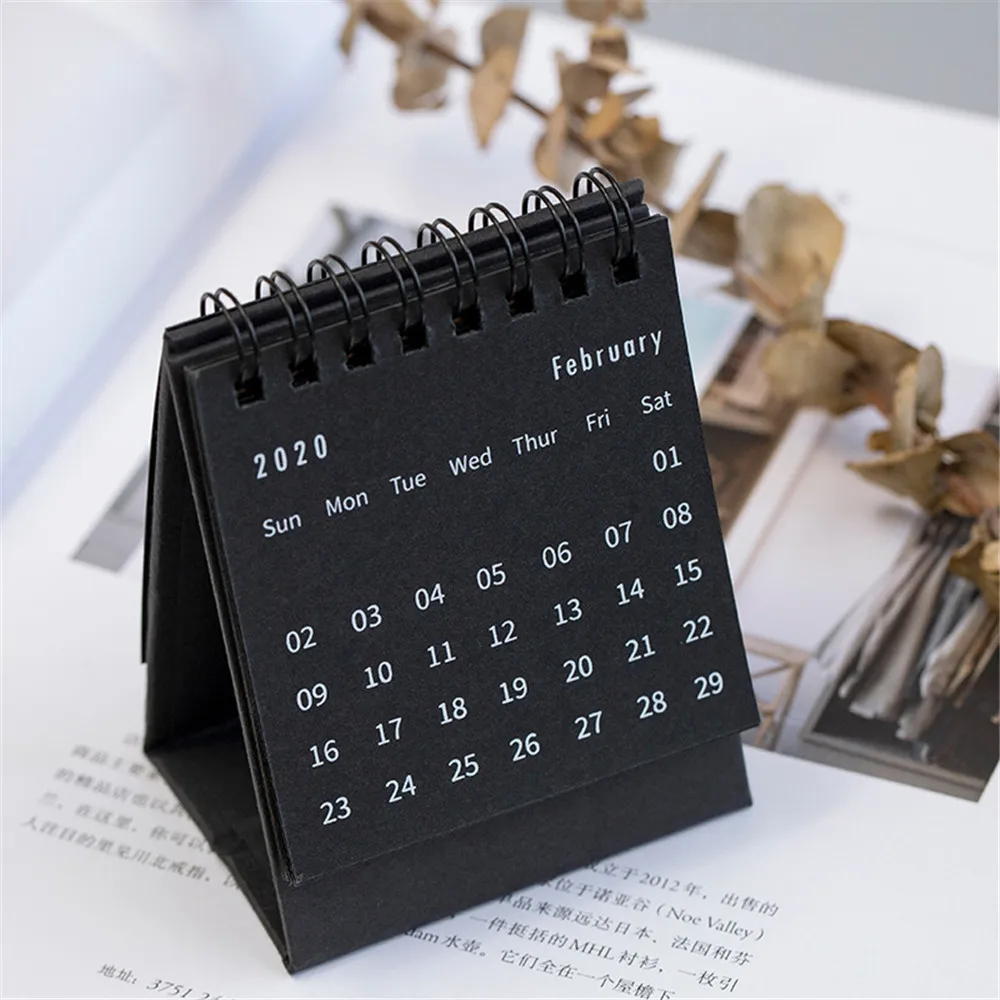 

2021 2022 Simple Black White Grey Series Desktop Calendar Dual Daily Schedule Table Planner Yearly Agenda Organizer Office