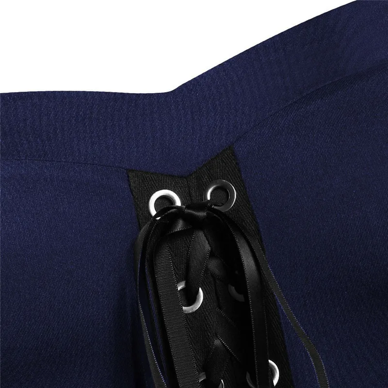 Womne размера плюс с открытыми плечами и рукавами-бабочками на шнуровке готический