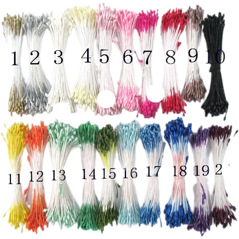 Новогоднее украшение 800 шт./партия Мини жемчуг цветок тычинки для цветов форма