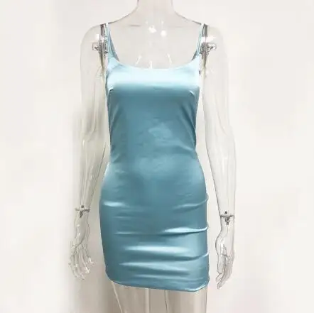 

Woman European Style Mini Vestido Sleeveless Summer Dress Sexy and Club Spaghetti Strap Dresses