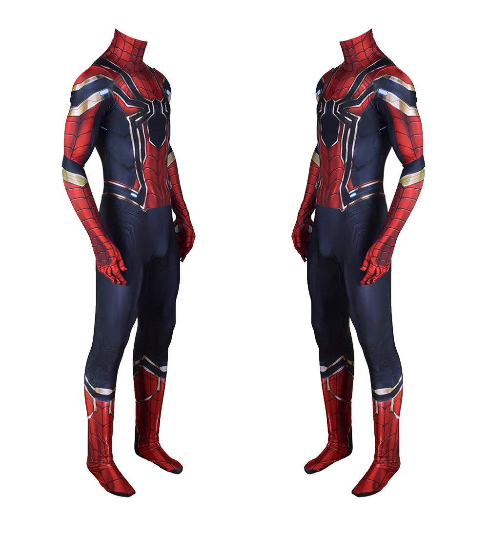 Железный костюм супергероя зентай для взрослых и детей косплея кошки мужские