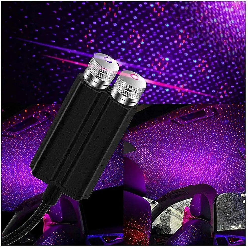 

Car Roof Star Night Light USB Star Lights Romantic Projector Night Light Portable Atmosphere Night Lamp For Car Bedroom Party