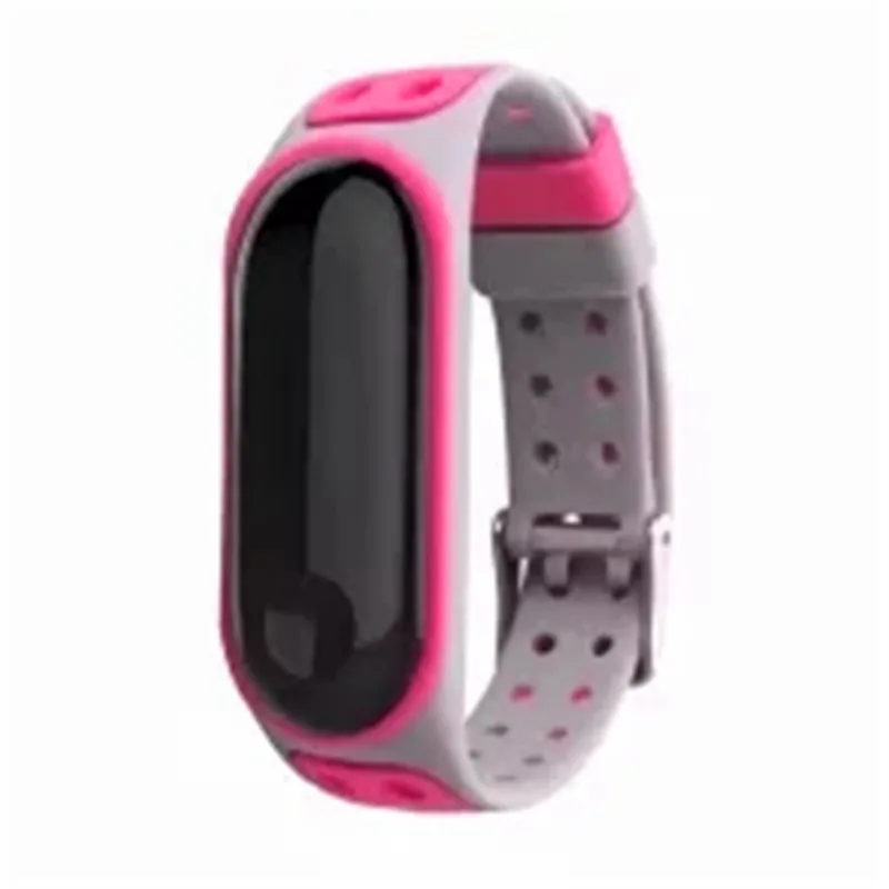 Black rose Mi Band 4 ремешок сменный Браслет для часов для Xiaomi mi band 3 4 спортивный силиконовый браслет умные аксессуары совместимый mi Band 3 bel - Цвет ремешка: Black rose