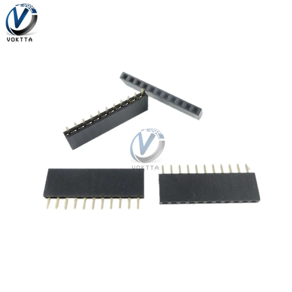 10Pcs 2.54mm Single Row Pin Female Header Socket 2p 3p 4p 5p 6p 7p 8p 9p 10p 11p 12p 14p 15p 16p 20p 40p Connector | Обустройство