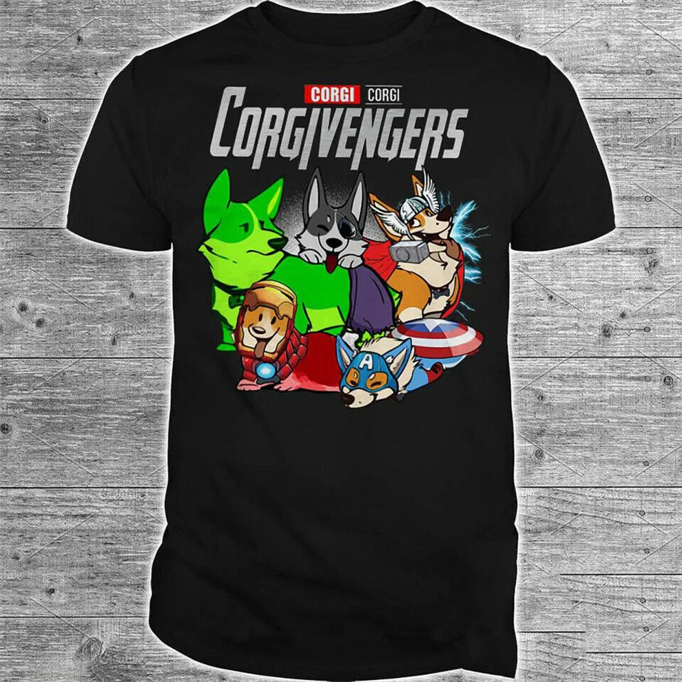 Corgivengers футболка для любителей собак Marverl Endgame Fan Спортивная футболка| |
