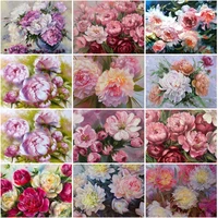 5d diy pink flower diamond painting kits for adult full drill diamond embroidery mosaic cross stitch handicrafts gift home decor
