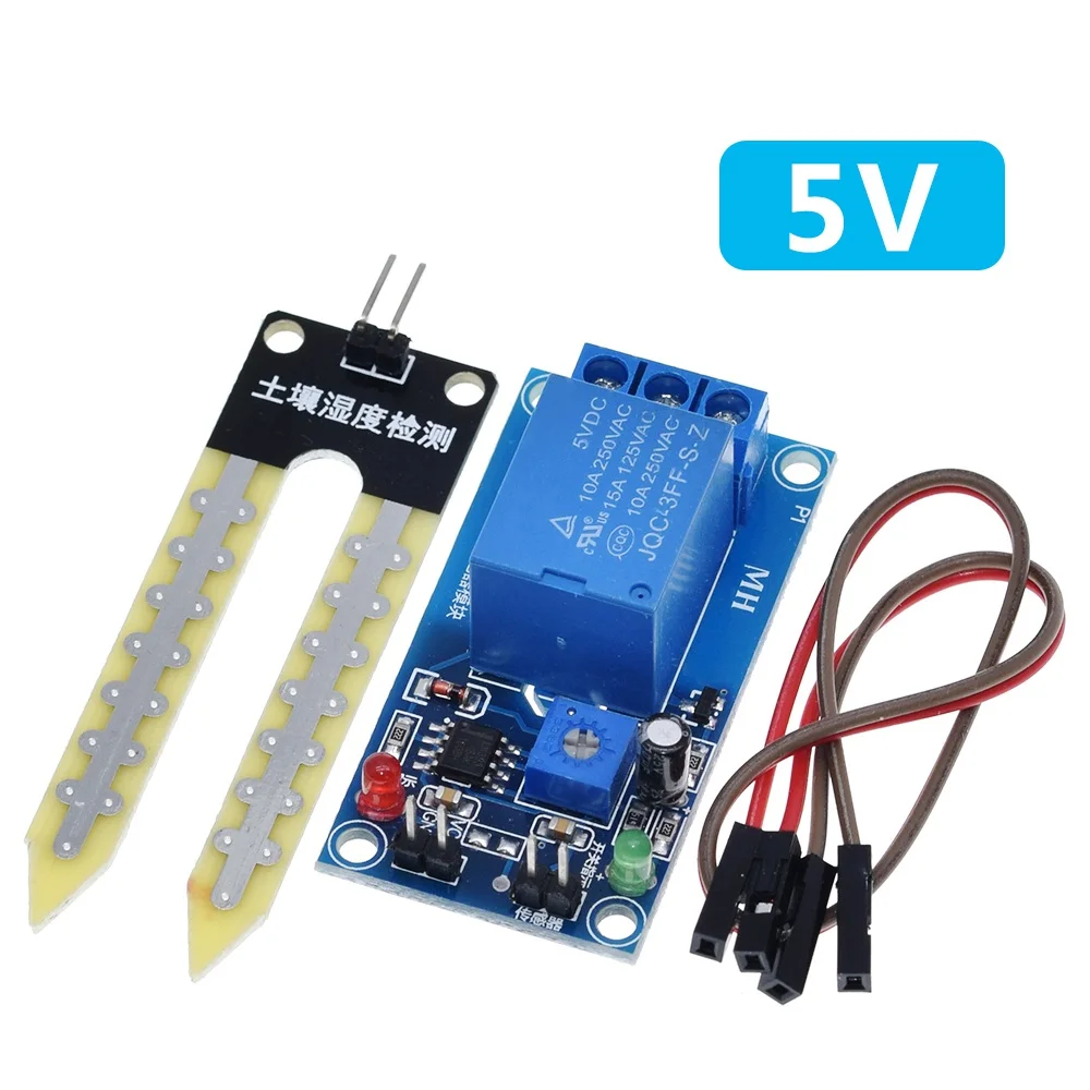 5V TZT DC 5 в 12 В датчик влажности почвы релейный модуль управления автоматический полив влажности пусковой переключатель для aduino - Цвет: 5V