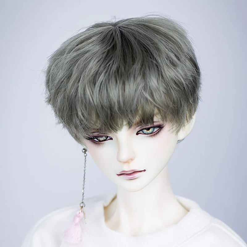 1 Allaosify bjd парик 1/3 1/4 1/6 высокотемпературный парик для мальчика короткие волосы кукольные парики с челкой модный тип стильные волосы BJD - Цвет: 1