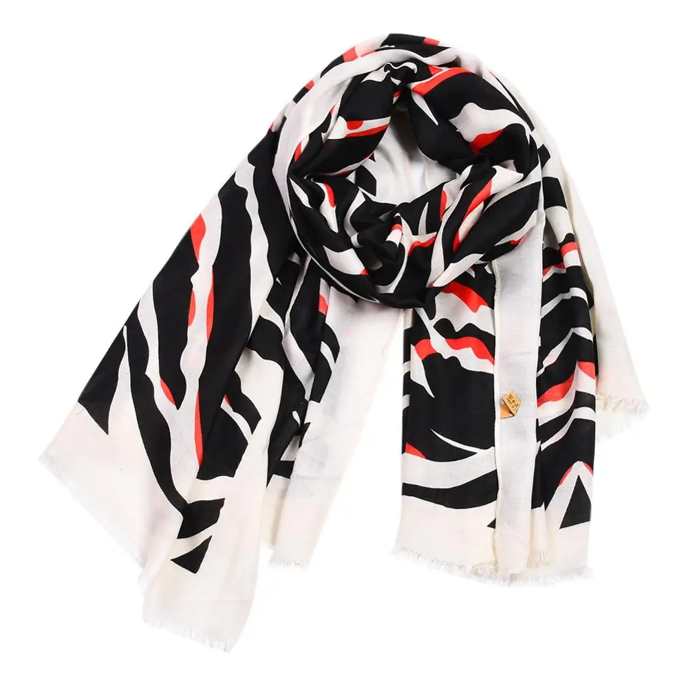 

Hight Quality Autumn Satin Cotton Fringe Scarves For Women Muslim Female Hijab Voile Animal Zebra Print Long shawl 180x90cm