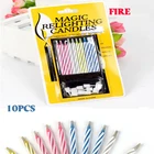 Забавные свечи для снятия трюков, подарок на день рождения Декор тортов, вечевечерние, шутка, Рождество, креативные игрушки для вечеринок, реквизит для вечевечерние, праздника, декор для творчества, 10 шт.