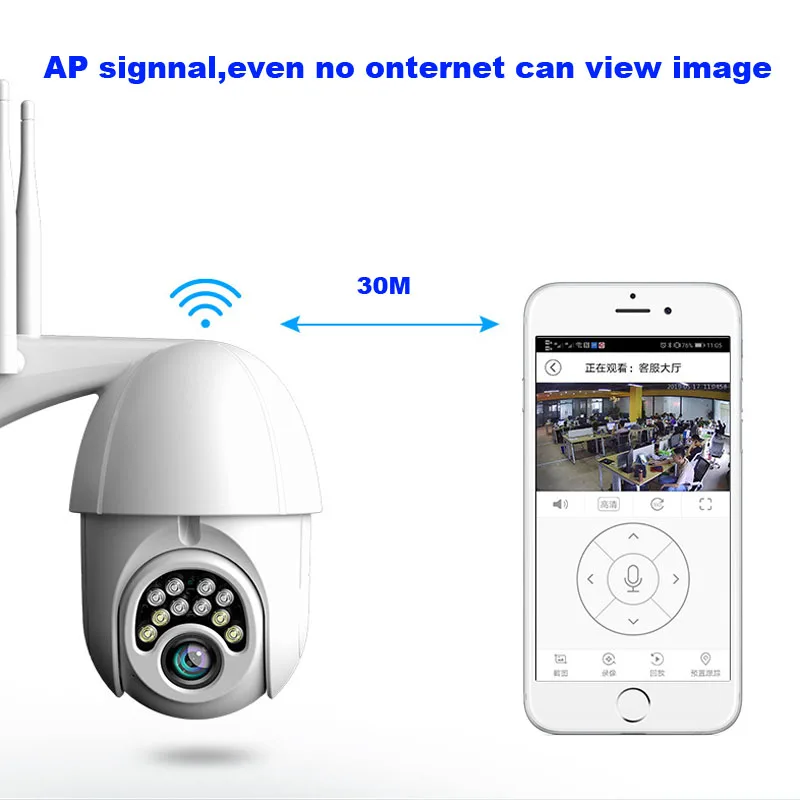 V380 1080P мини PTZ Wi-Fi камера облачная P2P наружная водонепроницаемая IP-камера с