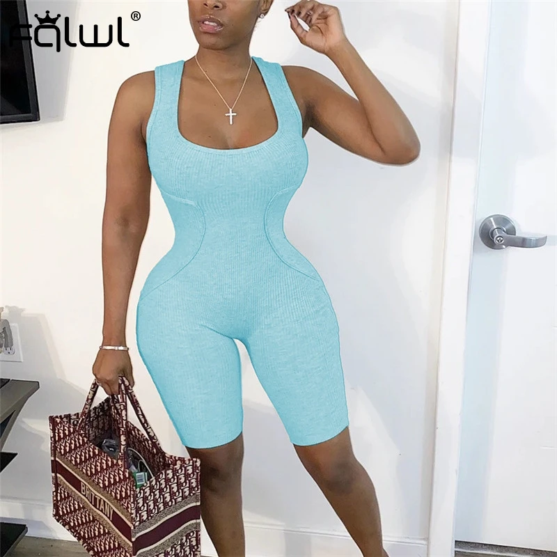 FQLWL розовый Летний комбинезон женские шорты облегающий женский Женский цельный