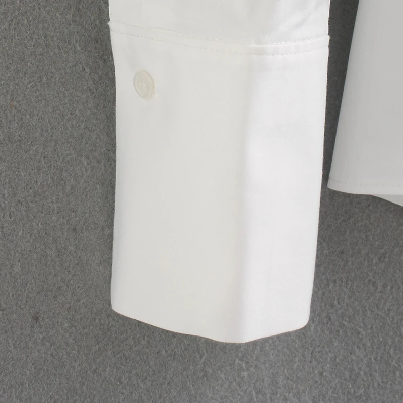 Женская блузка из чистого белого поплина ZA с глубоким V-образным вырезом и