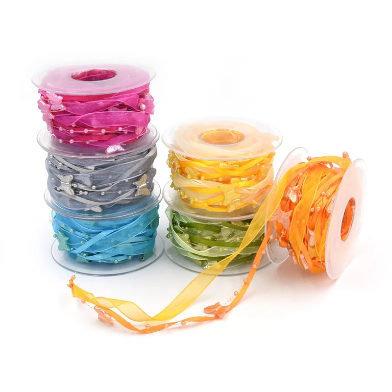 5 метров/рулон шелковая атласная лента|Ленты для шитья| |