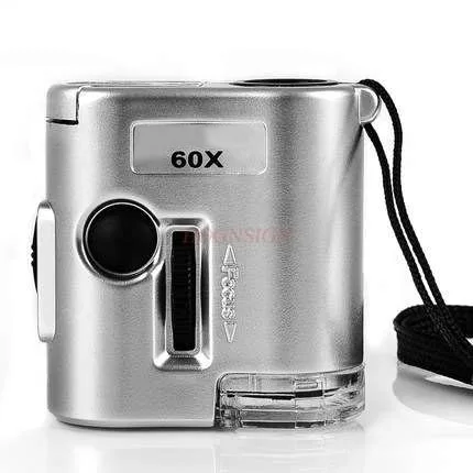Увеличительное оборудование 60x Лупа с Светодиодное освещение для микроскопа