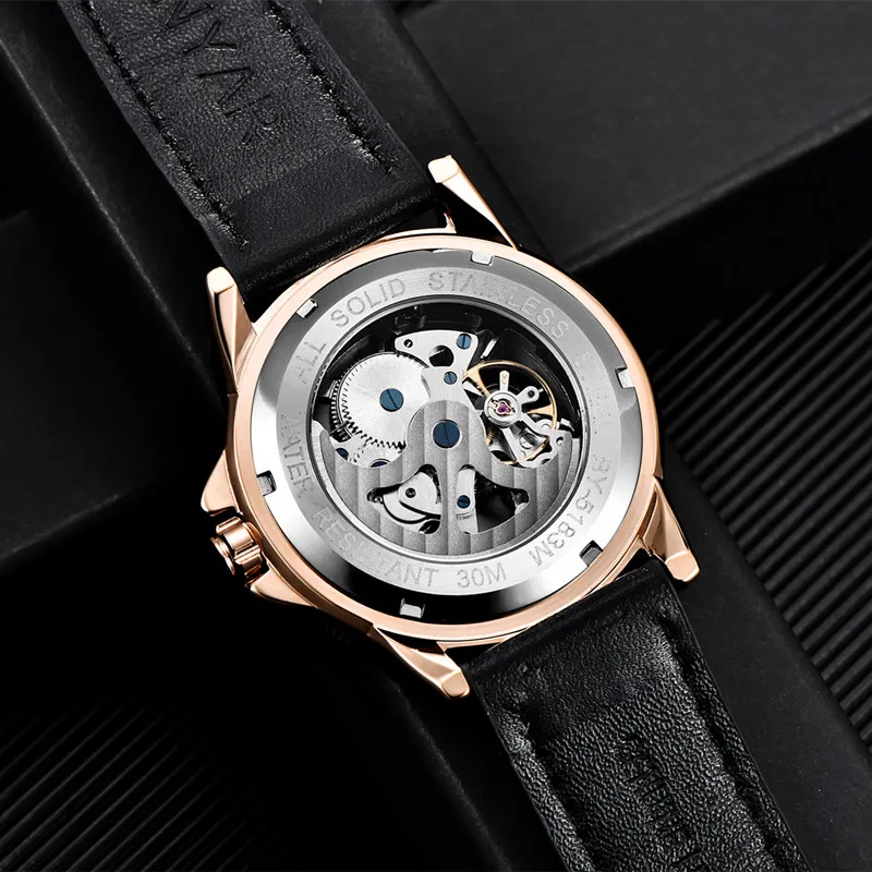 Часы наручные BENYAR Мужские механические брендовые Модные Роскошные