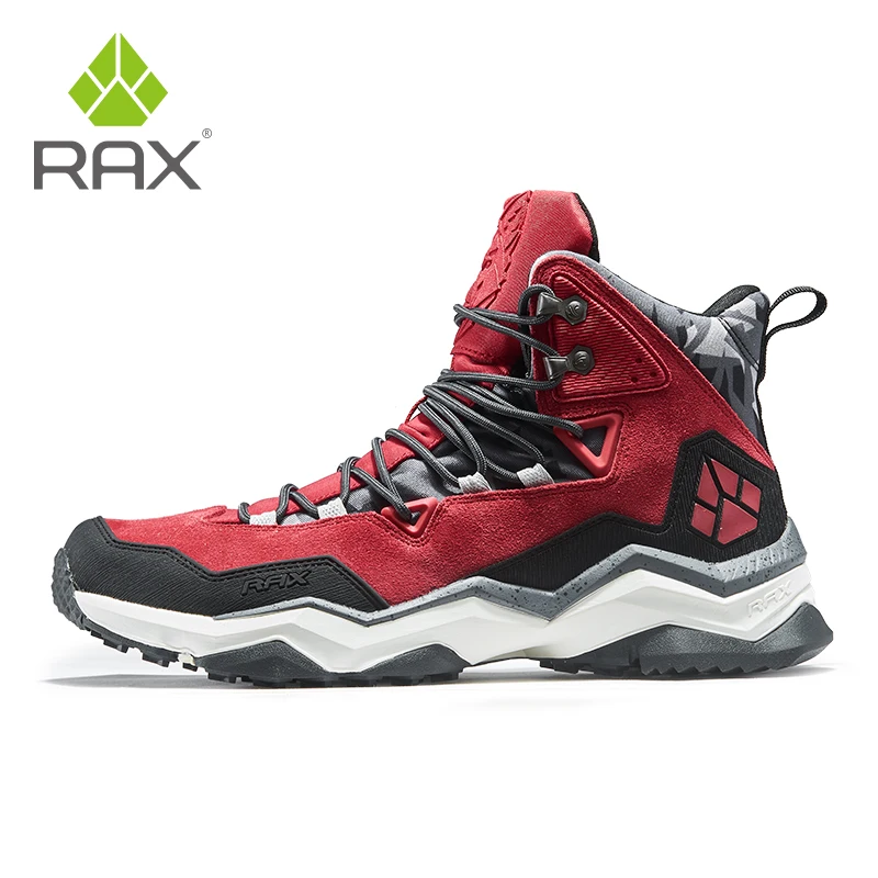 RAX Men Hiking Shoes winter Waterproof Outdoor Sneaker Men Leather Trekking Boots Trail Camping Climbing  Sneakers leather shoes