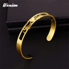 Индивидуальные браслеты для влюбленных с двумя именами для женщин и мужчин, Золотая табличка из нержавеющей стали, персонализированные браслеты и браслеты для свадьбы, ювелирные изделия