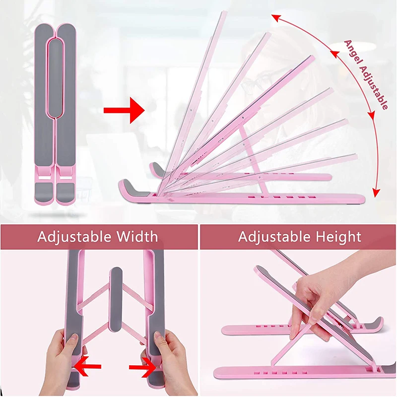 Portable Laptop Stand Adjustable Holder Riser Computer for Desk Notebook Mount with Phone | Автомобили и мотоциклы