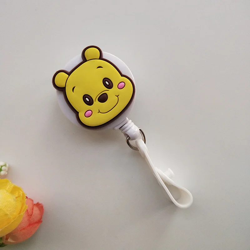 Мультфильм Винни Пух выдвижной значок катушка ABS пластик Kawaii медсестры ID талреп имя бирка карты держатель значка катушки значок катушка - Цвет: 23