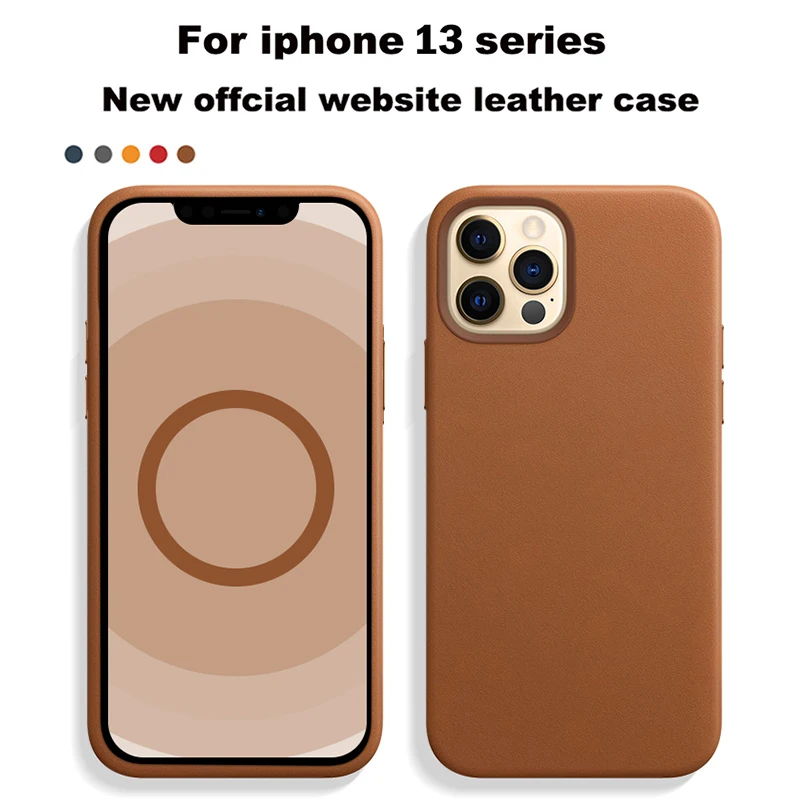 

Выдвижной Магнитный чехол с анимацией для iPhone 13 Pro Max Mini, чехол из натуральной кожи с магнитом для зарядки для iPhone 12 Pro Max Mini