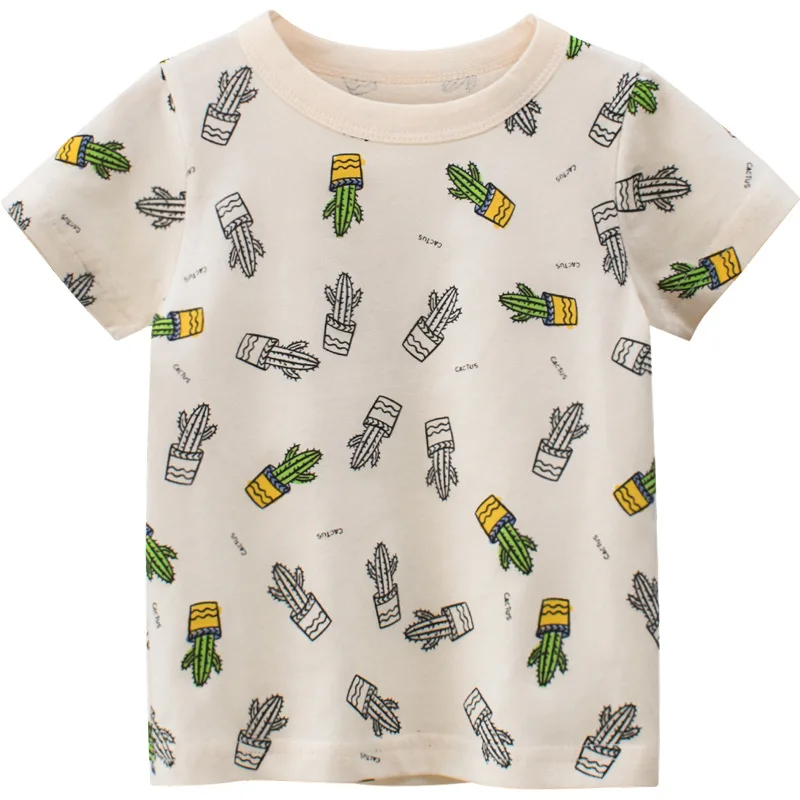 

T-shirt for baby Boys Animal Print Dinosaur Boys T Shirt for kids Tops tees Cartoon Kids t-shirts Clothes 2-9 Years